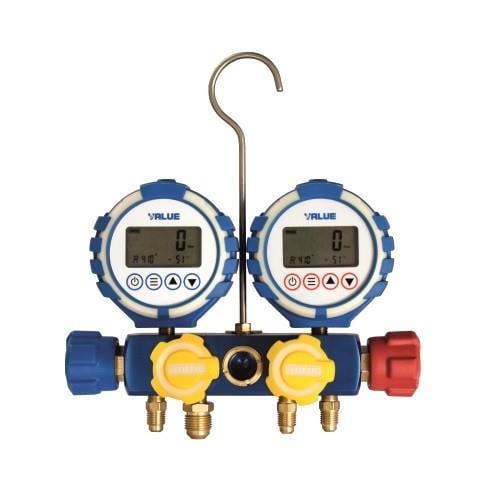 Digitale Monteurhilfe + 4 Schäuche in Koffer VDG-4-S1 für R32, R1234yf, R290, R410A, R134a, R404A, R407C, R507