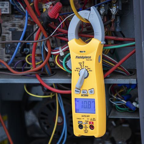 Kompaktes Zangenamperemeter mit Echt-Effektivwert-Anzeige SC260 FIELDPIECE