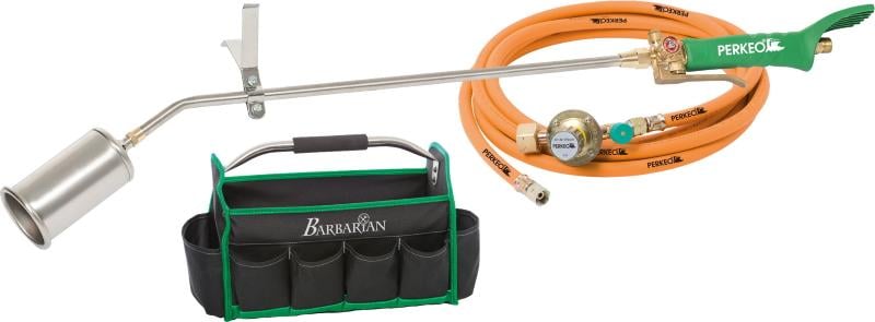 PERKEO Aufschweißbrenner-Set TITAN DRACHENFLÜGEL mit BARBARIAN Werkzeugtasche, Rohrlänge 500mm, Schlauchlänge 10m