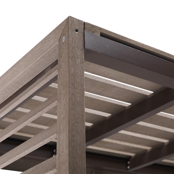 Evolar Klima- & Wärmepumpengehäuse Walnut Grey WPC XS, 600x900x400 MM