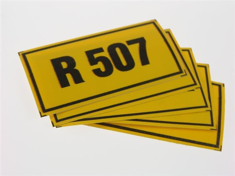 Aufkleber für Kältemittel R507
