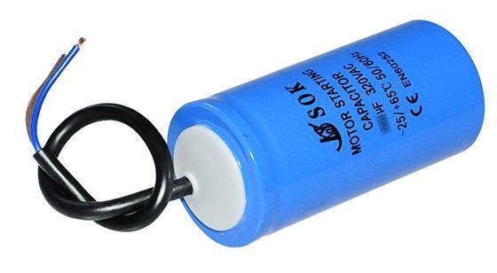 Anlaufkondensator TC 544, 280 uF, 320V, d = 45x100 mm, Kabel 25 cm
