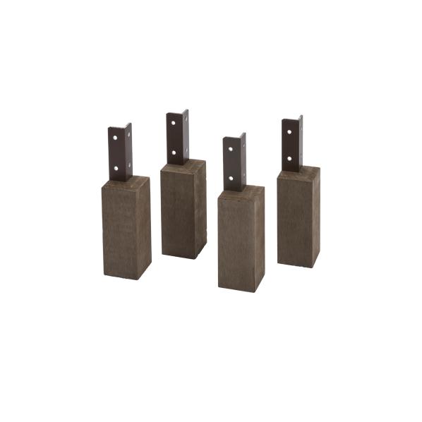 Evolar Standfüße WPC Walnut Grey, 4er-Set
