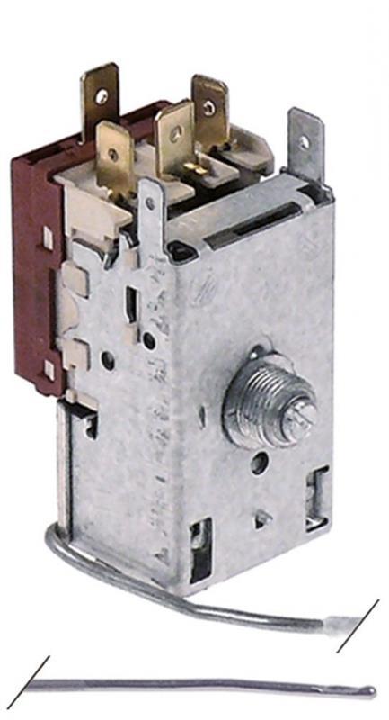 THERMOSTAT für Verdampfer Ranco K61-L1502, 4 Kontakte 6A 250V, Kapillarrohr 2100 mm, kalt -20,0°C, warm -6,0°C, Schraubregelung, Alternative für K61-L1502000