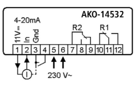 Kühlstellenregler AKO 14532, 2 Relais, 8A, 230V