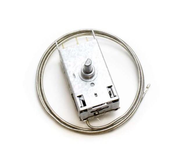 Kühlschrankthermostat, Thermostat, Metallgehäuse, Schalter, Kabelspirale
