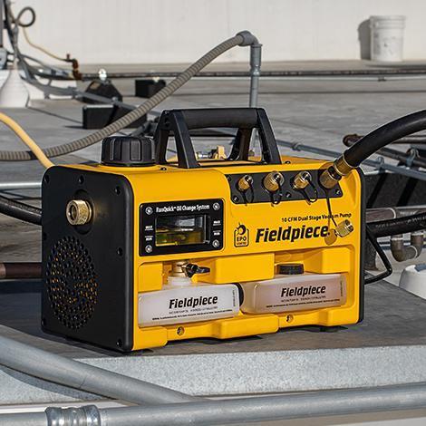 Vakuumpumpe mit RunQuick™- Ölwechselsystem 10CFM 280 l/min VPX7EU FIELDPIECE A2L Zulassung