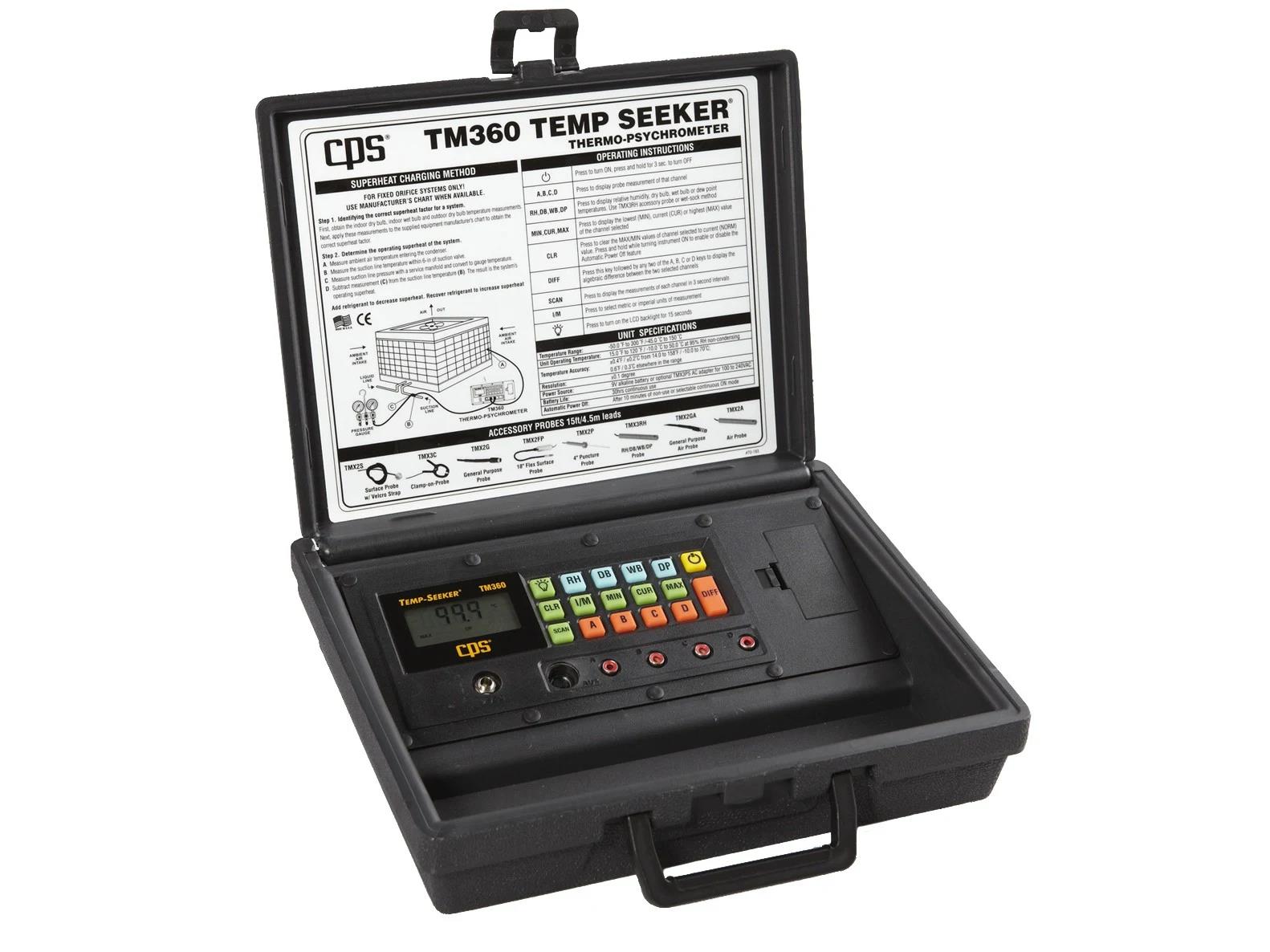 CPS TM360 TEMP-SEEKER 4-Kanal Thermo-Psychrometer