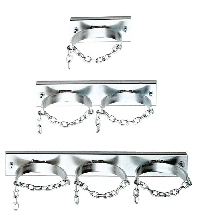 PERKEO Stahlflaschen-Wandhalterung für 1 Flasche mit Durchmesser 210-250 mm