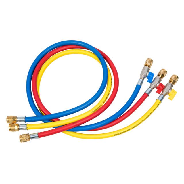 Refco 4493622 Füllschlauchsatz CA-CCL-60 mit Kugelventil 1/4"SAE 60bar 150cm