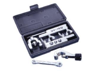 Set Bördelgerät 45° zöllig mit Rohrschneider, Ratschenschlüssel in Koffer