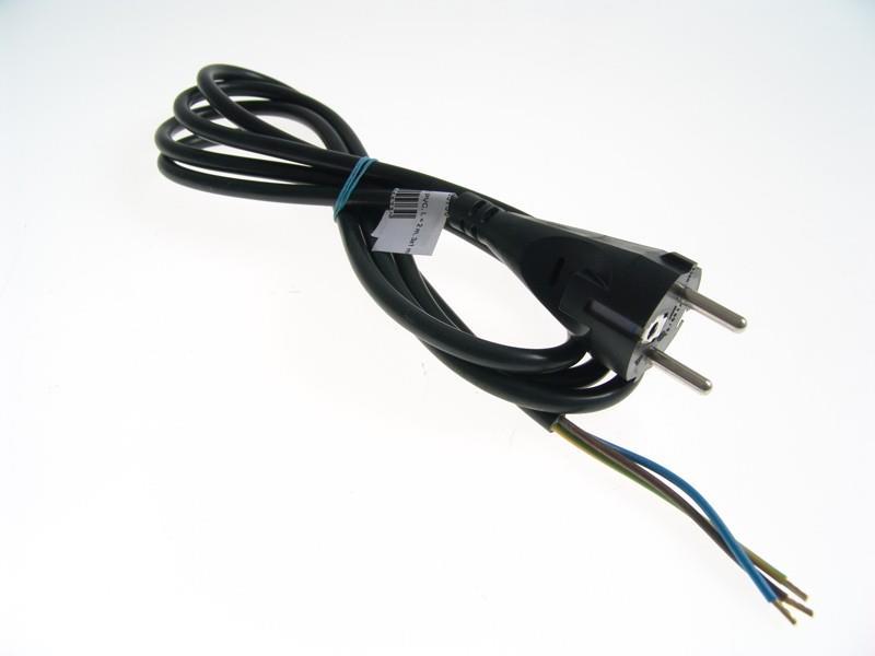Zulieferkabel, flexibel, PVC, L = 3 m, 3x1 mm2, schwarz, gerader Stecker