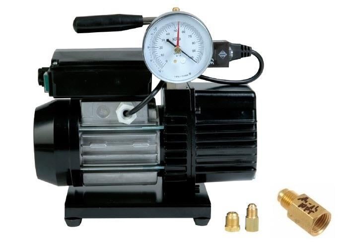 Set aus Vakuumpumpe WIGAM RS3DE/V, 46 lt/min und reduzierte Verbindung 180° 1/4"x1/4"NPT