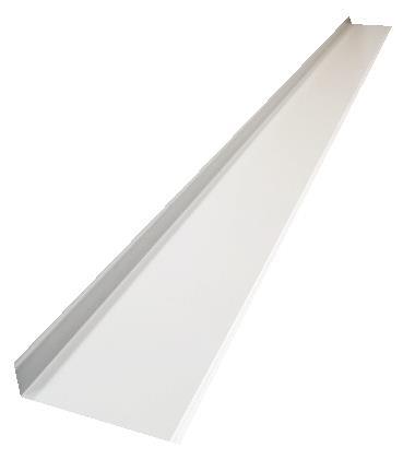 Weiße Metallstreifen - außen L80 x 40 mm, L = 2,0 m