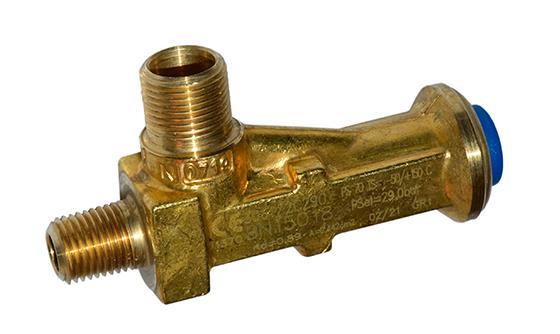 Sicherheitsventil CASTEL 3061/2C290, Bördel, 1/4" NPT, 3/8" G, 26 bar