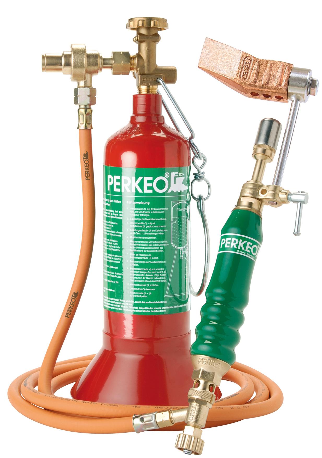 PERKEO Weichlötanlage im Set mit Kupferstück, Spitzform, G3/8" LH