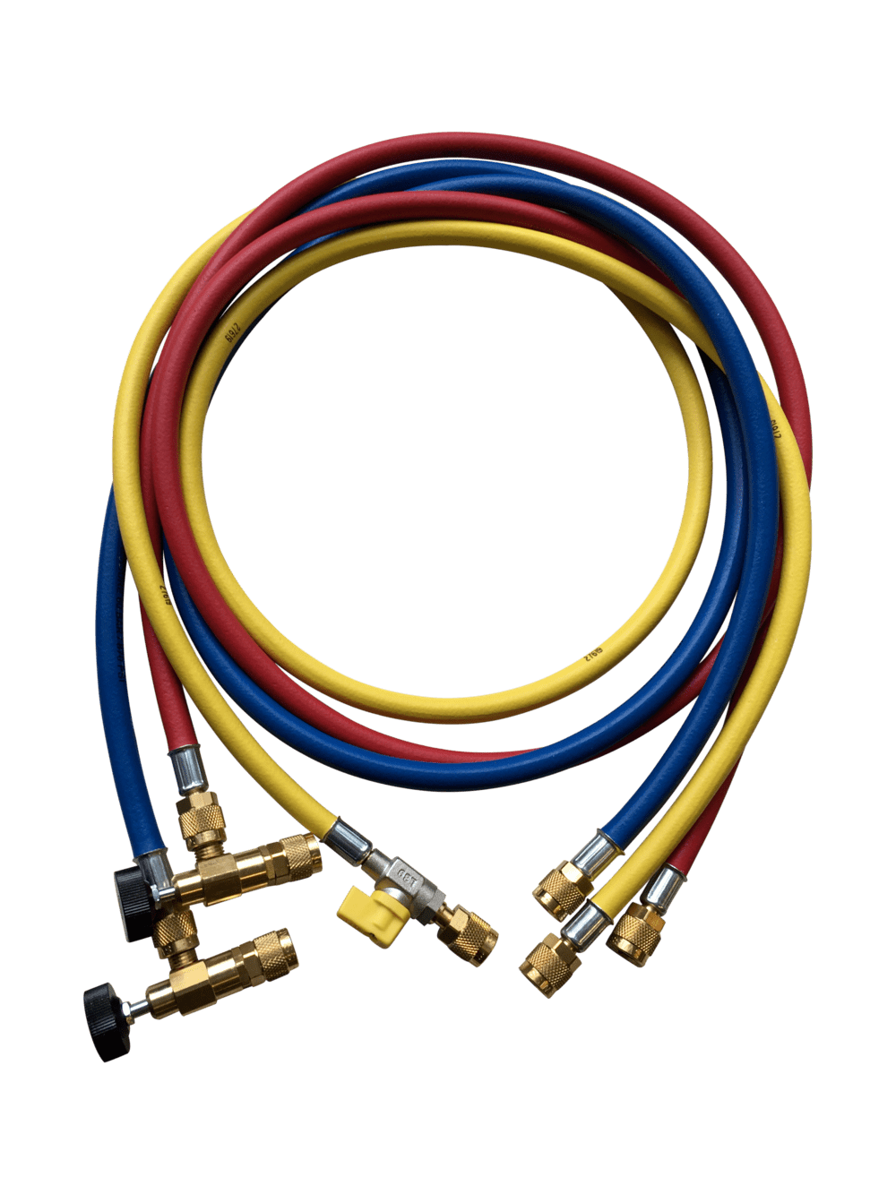 Refco 4688587 Füllschlauchset, Satz 3 x 1,5 m, 1/4" UAE + Kugelhähne