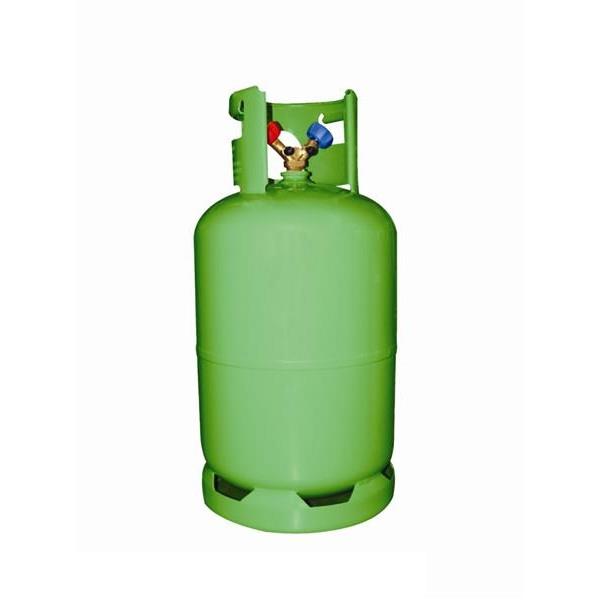 Leere grüne Kältemittelflasche 27,2L, Einzelventil 1/4", Mastercool