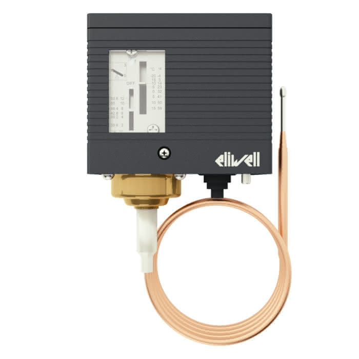 Eliwell Thermostat D16T25AAC2S200, D16 T15 -10 bis 25°C, 2m Kapillarrohr