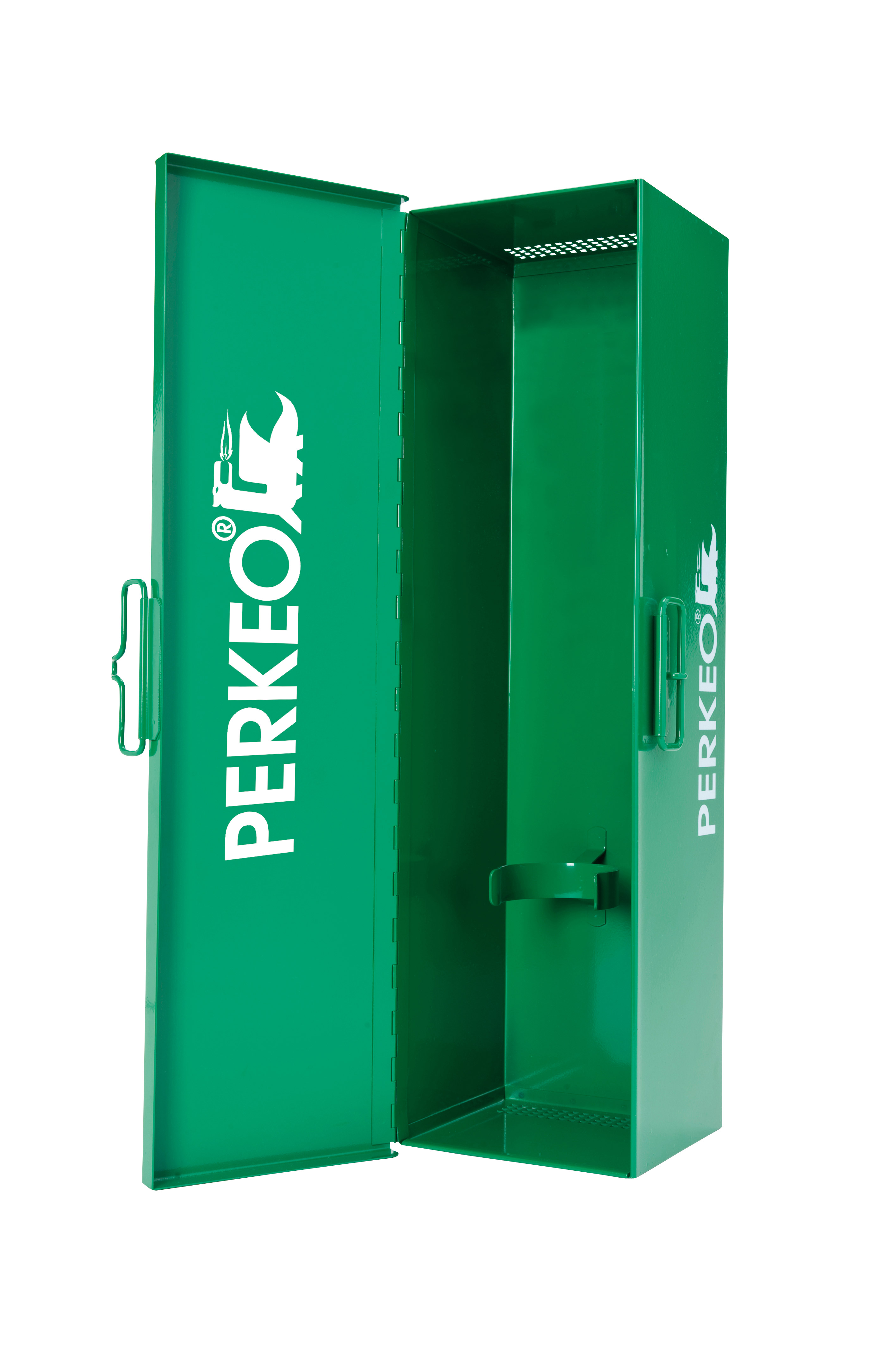 PERKEO Stahlblech-Transportkasten für für 1 x 5 L Stahlflasche