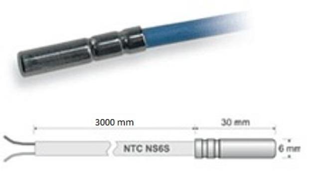 Dixell / Copeland Temperatursensor Silikon NTC Fühler 3,0m SN7S0300