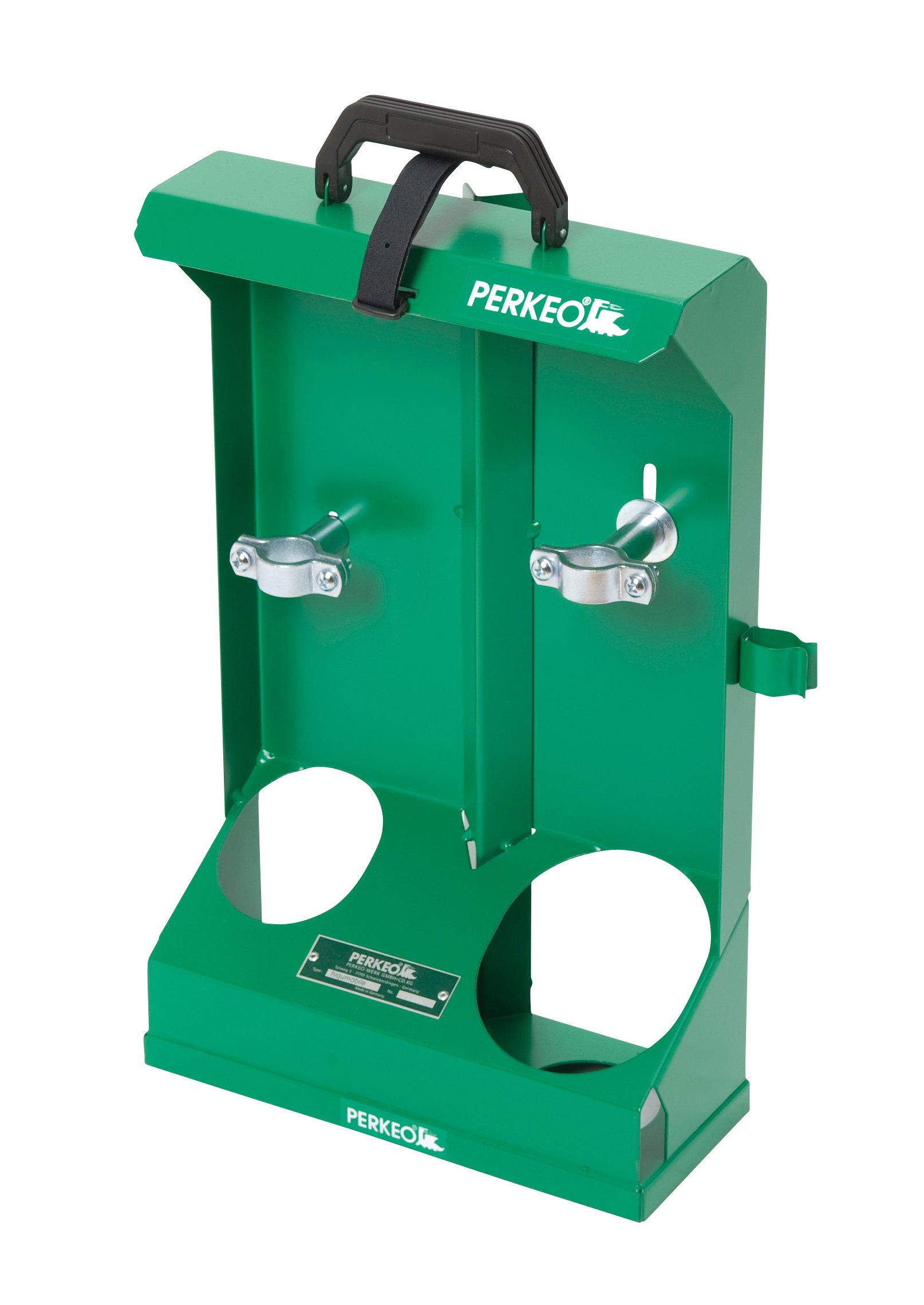 PERKEO ECONOMY Montagegerätegestell für 0,425 kg Propan-Flasche und 2 L Sauerstoff-Flasche