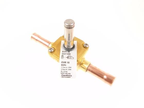 Magnetventil Danfoss EVR 15 NC, Löt 16 mm ODF, kv 2,6 - nicht lieferbar, ersetzt durch 032L1228