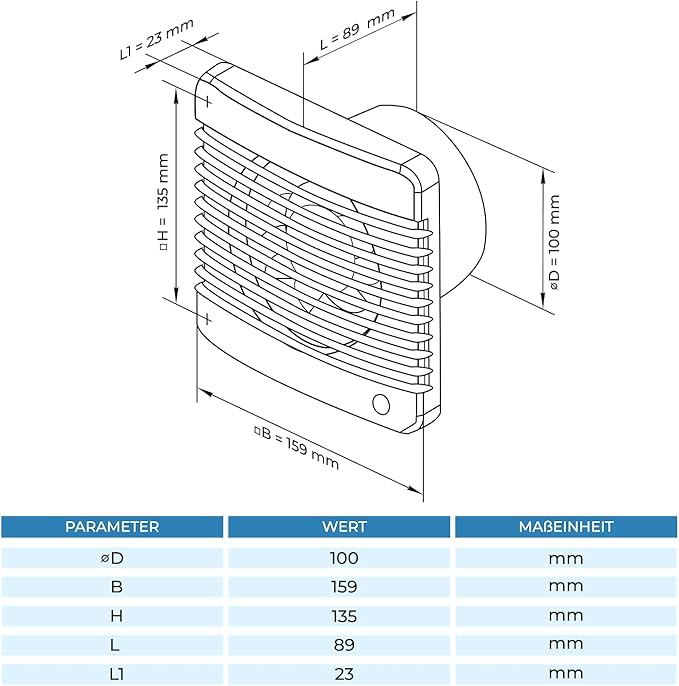 Axialventilator Albatros 100 Silencio FS