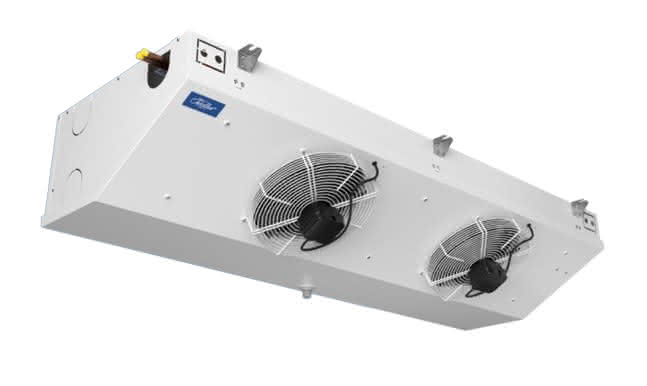 Roller Deckenluftkühler DLKT 712 EC, 0014619, für A2L / A3 Kältemittel LA=7 mm, Luftvolumenstrom: 1600 m³/h, mit Abtauheizung