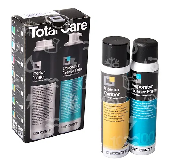 Errecom Komplettset zur Klimaanlagen-Hygiene – Schaum + Aerosol, 2×100 ml, Vanille