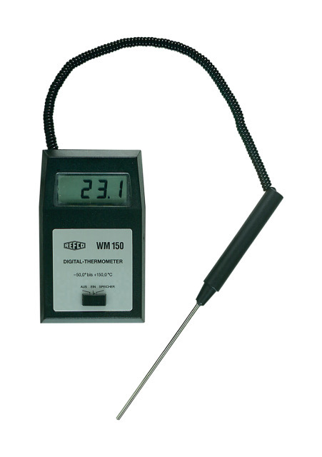 Refco 9881074 Digital-Thermometer, -50/+150 °C, Nadel-Tol-Sonde, Länge 1 m, WM-150