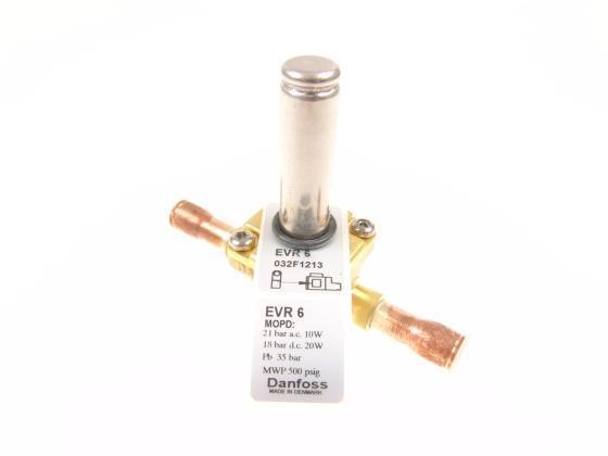Magnetventil Danfoss EVR 6 NC, Löt 12 mm ODF, kv 1,0