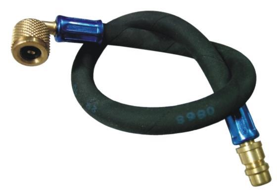 Füllschlauch Niederdruck 450 mm 1/4" SAE 90° + Schnellkupplung