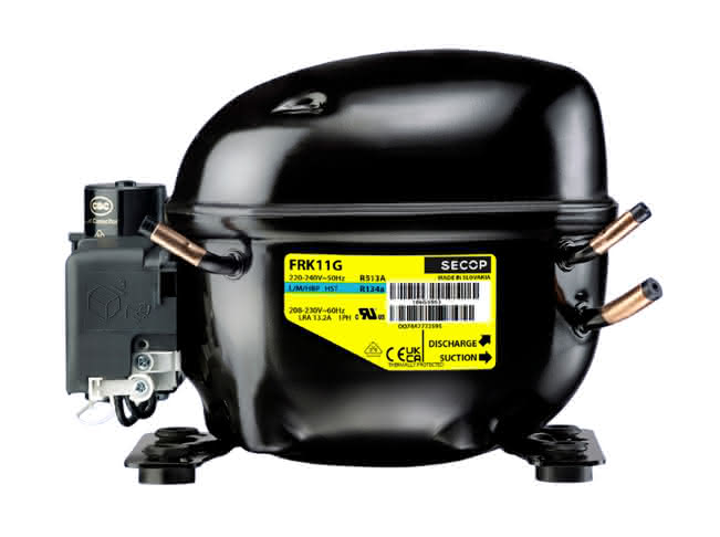 Verdichter SECOP / Danfoss FRK10G/FRK10GX, LBP/MBP/HBP, R134a/R513A, 220-240V/1Ph/50Hz