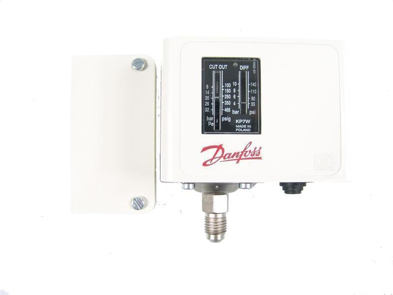 Druckschalter Danfoss Hochdruck, KP7W, automatischer Reset, Anschluss 6 mm ODF