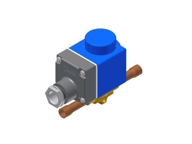 Magnetventil Danfoss EVR20S, Löt 22mm NC mit Spule, 032F2243