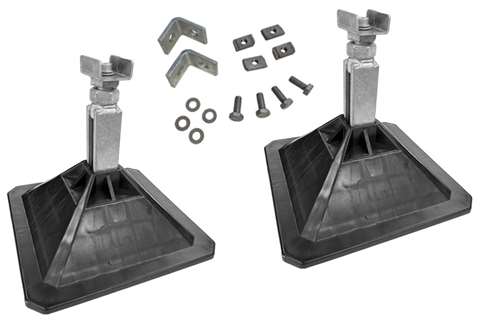 Alixo SET 2 Füsse 305X305MM inkl. Support - Befestigung Montageschienen H=225-350MM