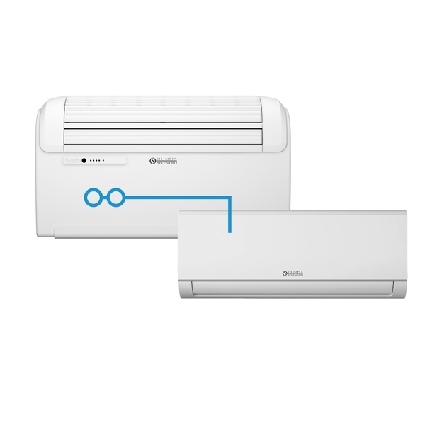 Olimpia Splendid UNICO TWIN - Wand S1 - Monoblock-Wärmepumpen-Klimaanlage ohne Außeneinheit, 2,5KW | 2,2KW