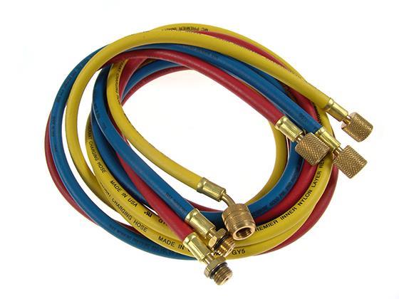 Füllschlauchsatz MASTERCOOL 3 x 2,4 m, 1/2" ACME x 1/4" SAE