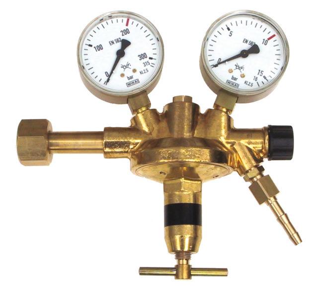 PERKEO CO2 & Argon Flaschendruckminderer, Messbereich 0-30 l/min