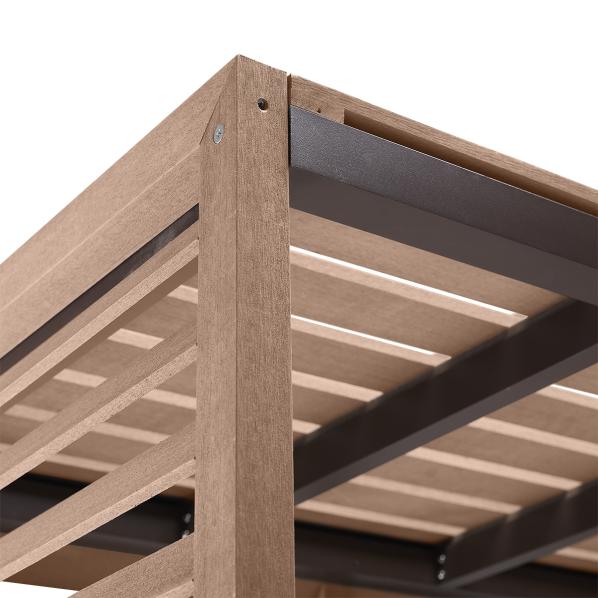 Evolar Klima- & Wärmepumpengehäuse Tropical Teak WPC XS, 600x900x400 MM