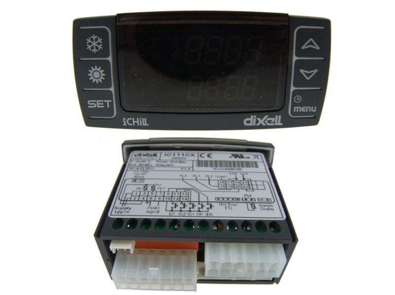 Kühlstellenregler Dixell / Copeland IC111 CX, RTC 4*NTC, 12V, Montage: Platte