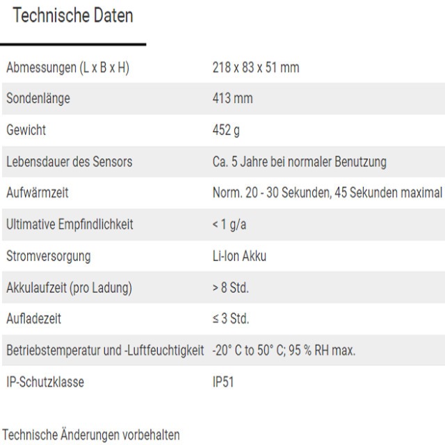 Bosch 1820010 elektronisches Lecksuchgerät CS LD 1.0 alle gängigen Kältemittel (FCKW, HFCKW, HFKW, HFO, HC (brennbare) Kältemittel/ Gase & NH3)