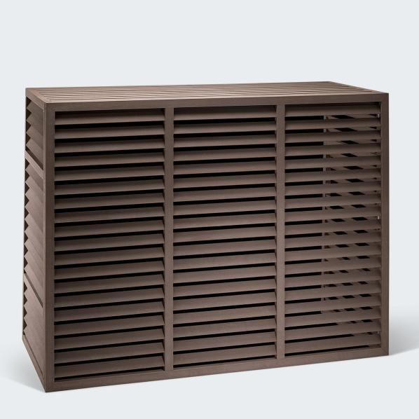 Evolar Klima- & Wärmepumpengehäuse Walnut Grey WPC XL, 1300x1700x750 MM