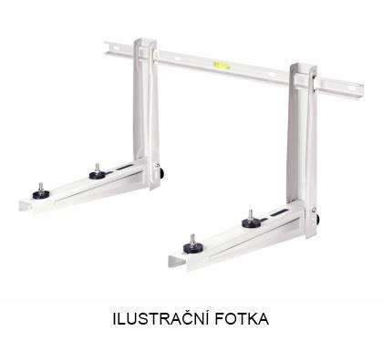 verstellbare Konsole mit Niveau L=520 mm,H=400 mm, P= 800 mm, 160 kg, weiß, 2EMME CLIMA