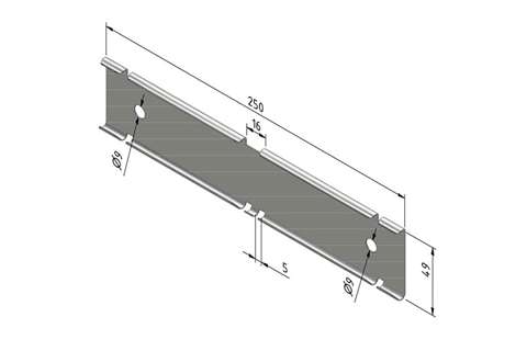 Trayco MT60-JCL-PG Gitterrinne Verbinder Klipsbar 60MM - Sendzimir