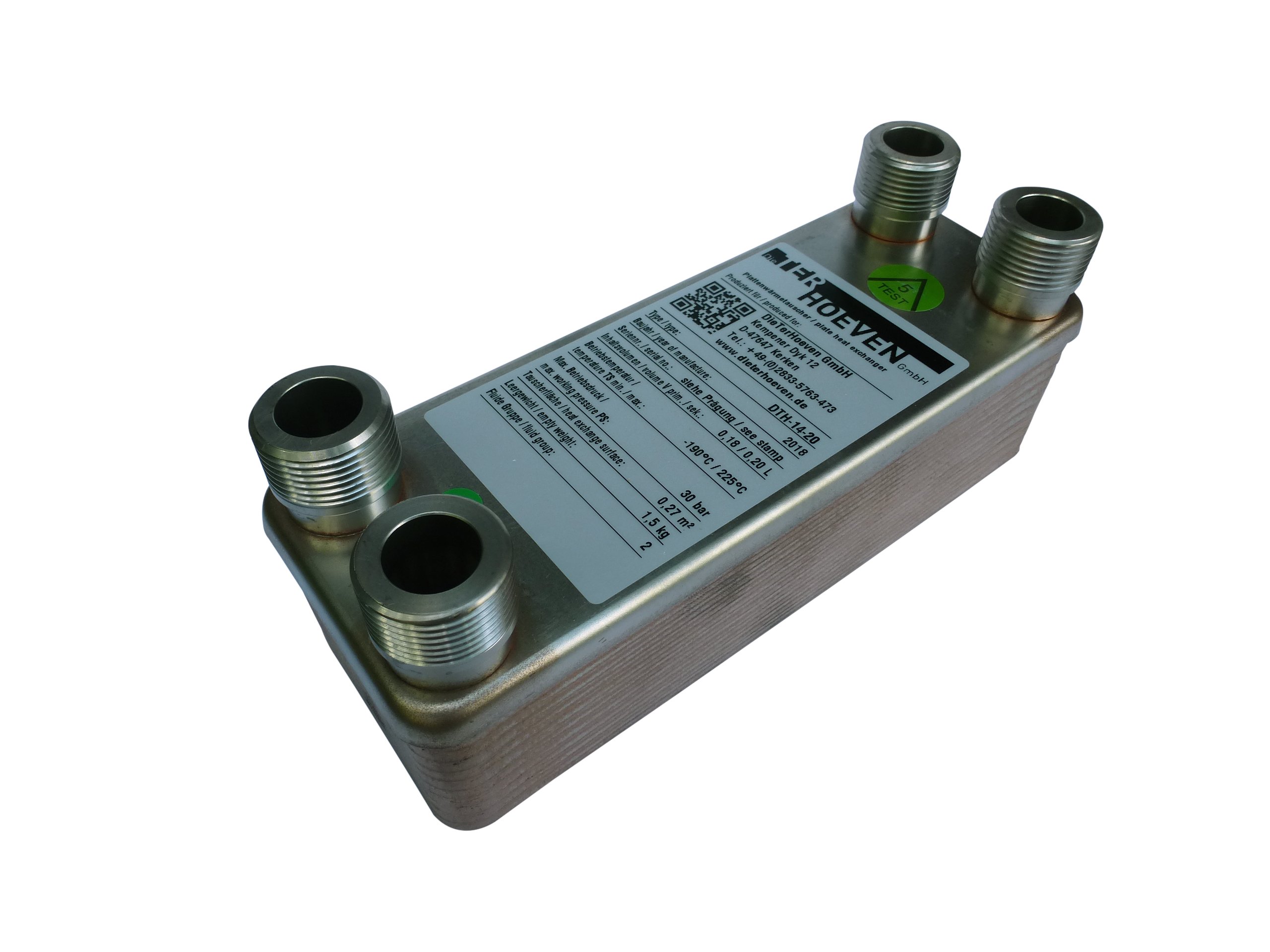 Plattenwärmetauscher DTH-14-20 4x3/4"