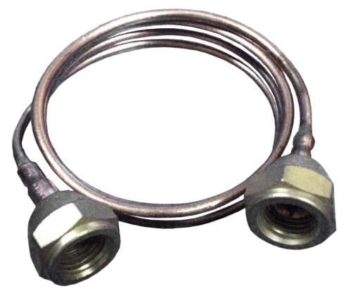 Druckausgleichsleitung / Kapillarrohr 1 m mit Überwurfmutter 1/4" SAE ohne Ventildrücker