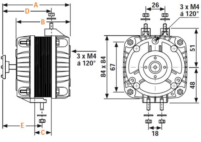 Glems Motor GT5A/E-5 30009 Universalmotor 5 Watt 230V