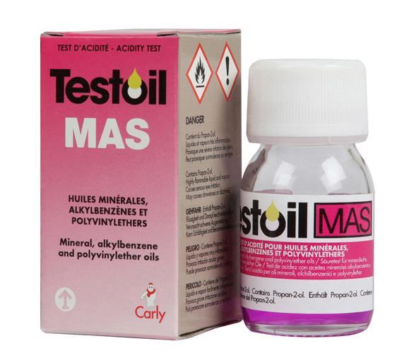 Säuretester für mineralische und Alkylbenzole Öle Testoil-MAS, Flasche 30 ml